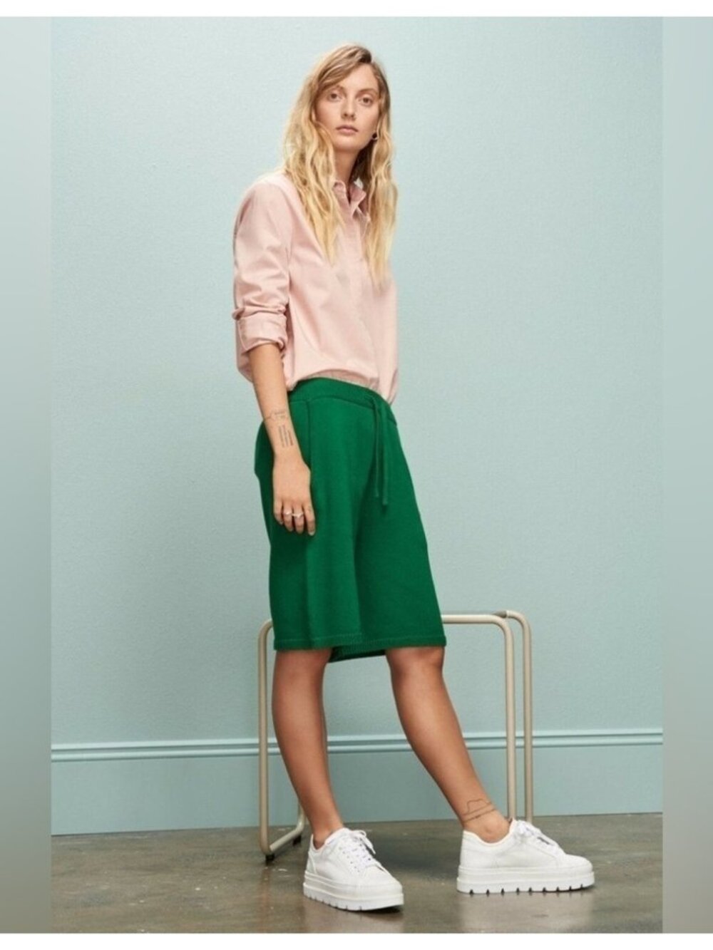 KOWTOW Women’s loft pink shirt Size Large Rose Pink Button Up Organic Cotton